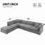 Canapé modulaire avec repose-pieds 125,5 po Brinsley-768528030