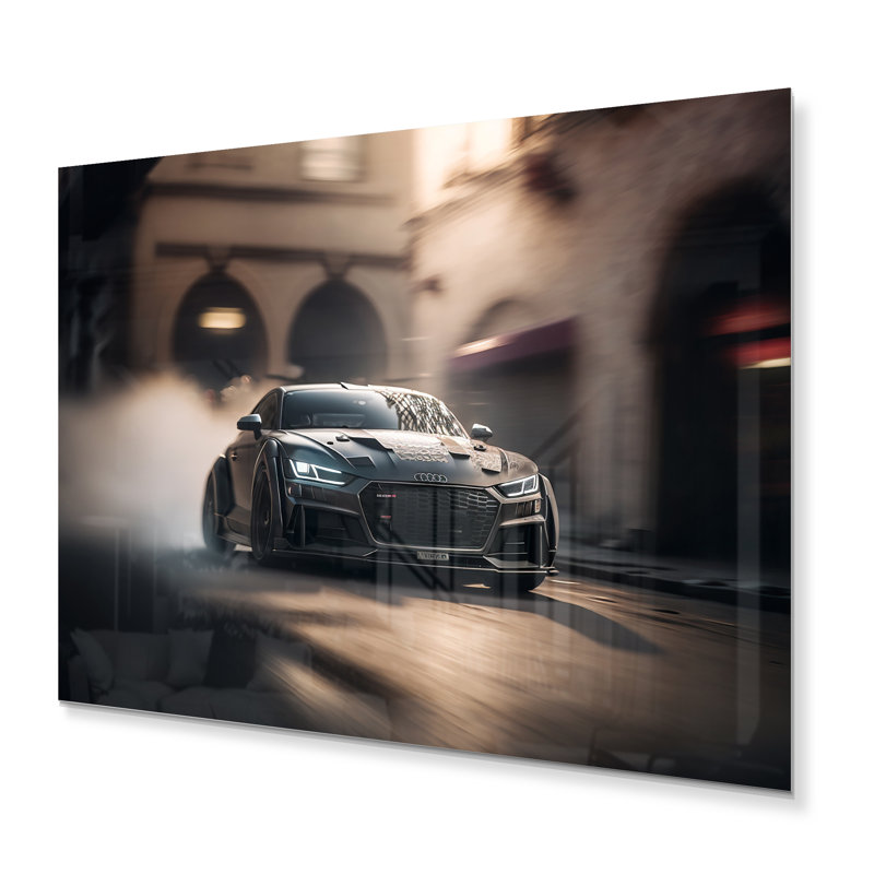 Décoration murale voiture de sport futuriste, H 24 po x l 32 po x P 1 po