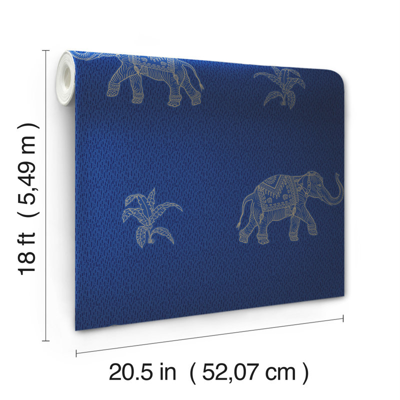 Rouleau de papier peint adhésif L 18 pi x l 20,5 po, Bleu