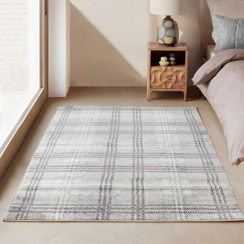 Plaid Area Rug, Rectangle 160 x 230 cm