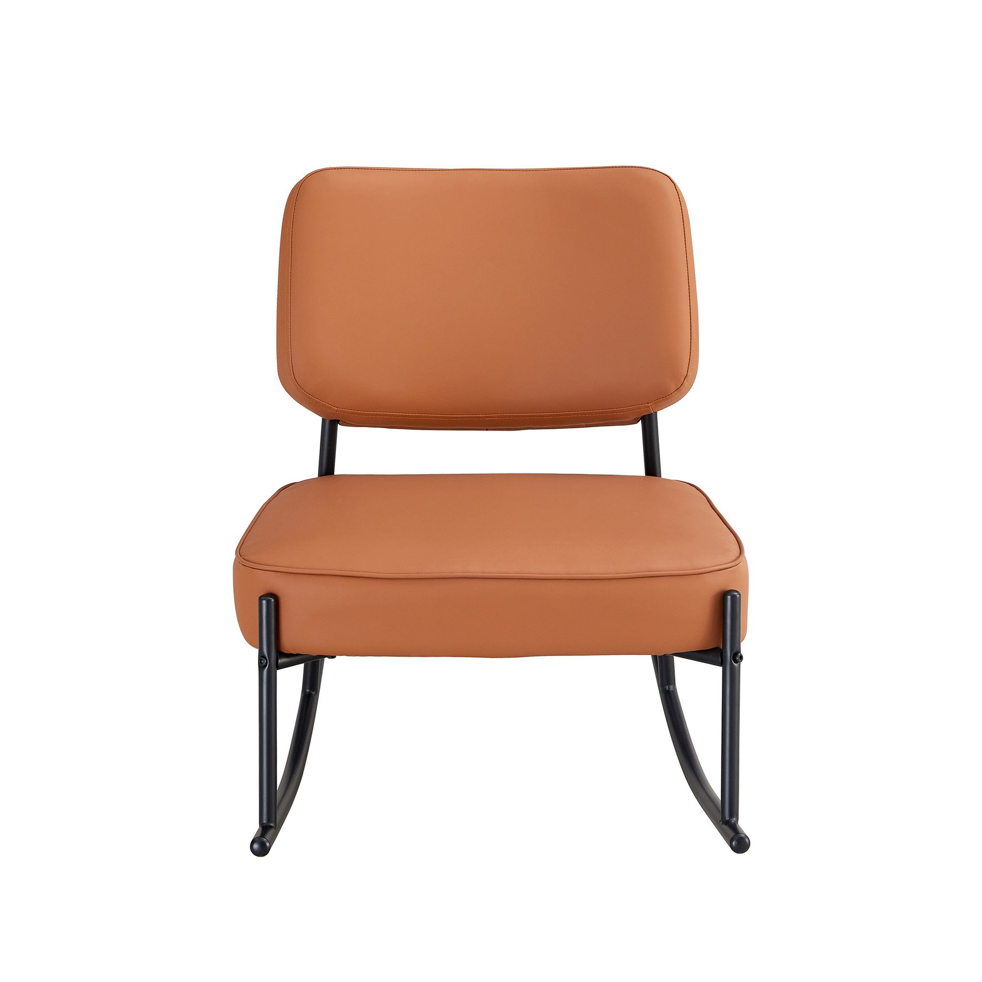 Ebern Designs PU Material Cushioned Rocking Chair, Unique Rocking Chair ...