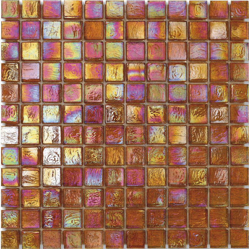 Jute 7/8" x 7/8" Cubes Glass Mosaic