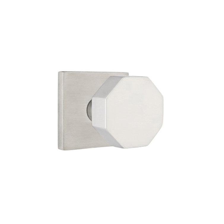 Passage Octagon Knob with Square Rosette
