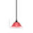 Stem Hung Mini Pendant With 10" Raspberry Crystal Glass-32464562