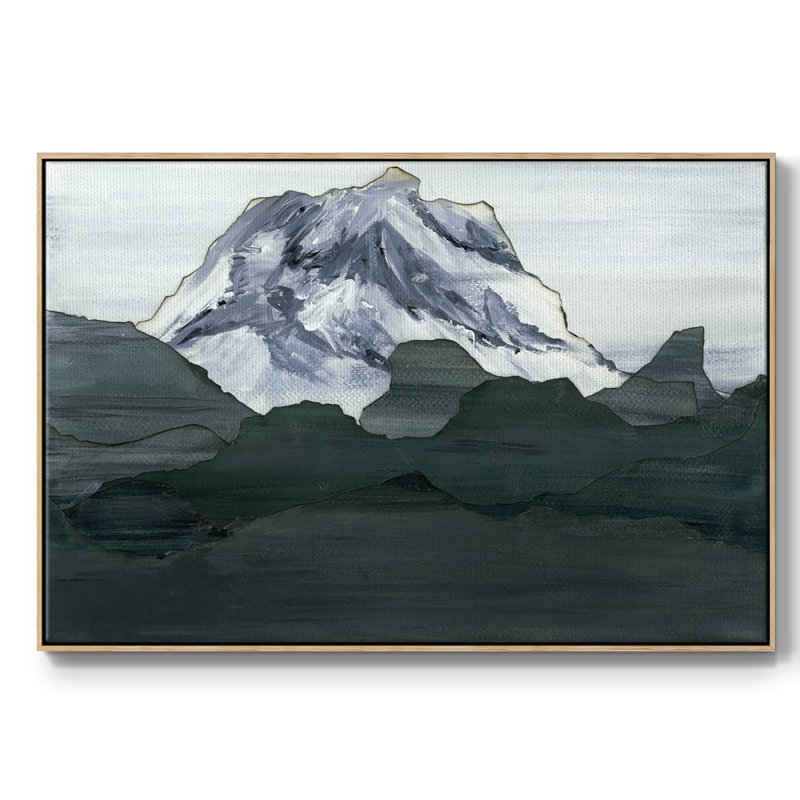 " Summit ", 25" H x 37" W x 2" D, Natural Wood Floater Framed Canvas