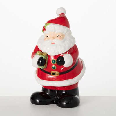 13"" Christmas Whimsical Santa Cookie Jar -  SULLIVANS, PN4068