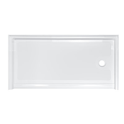 Ella Wheelchair Roll-In Shower Base Acrylic 30" x 60" Right Drain