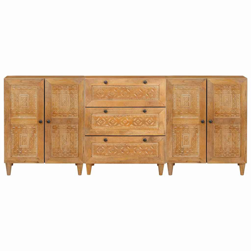 60cm Solid Wood Sideboard, Brown