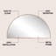 Miroir demi-lune de salle de bain mural Solstice l 42 po x H 23 po-1555846381