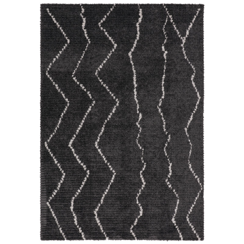 Tapis noir Tribal Labell