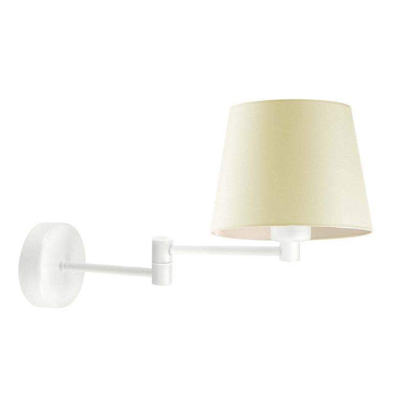 Ayannia Armed Sconce, White, Ecru