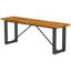 Banc de jardin sans dos pour 2 personnes pour porche, parc, teck