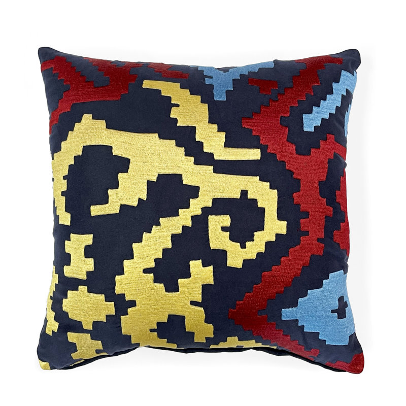 Housse de coussin carré et insert, 20 po X 20 po, Bleu