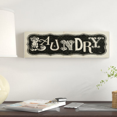 «Room Signs I - Laundry» par Pela Studio, reproduction d'art textuel sur toile