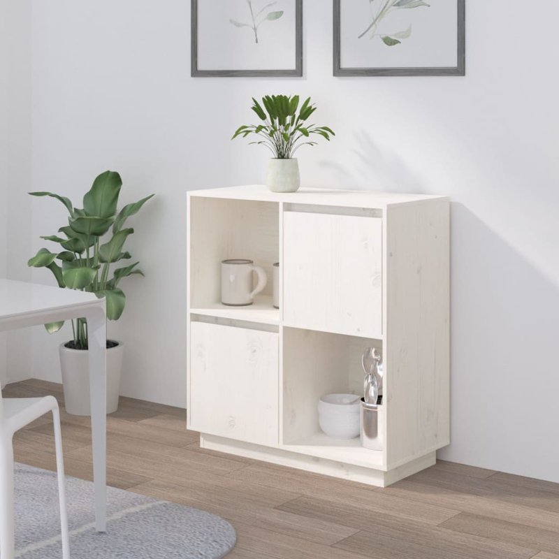 Polston 74cm Solid Wood Sideboard, White