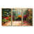 Toile avec cadre flottant or