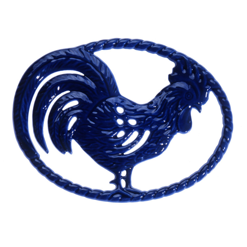 Coq émaillé émaillé, Bleu français