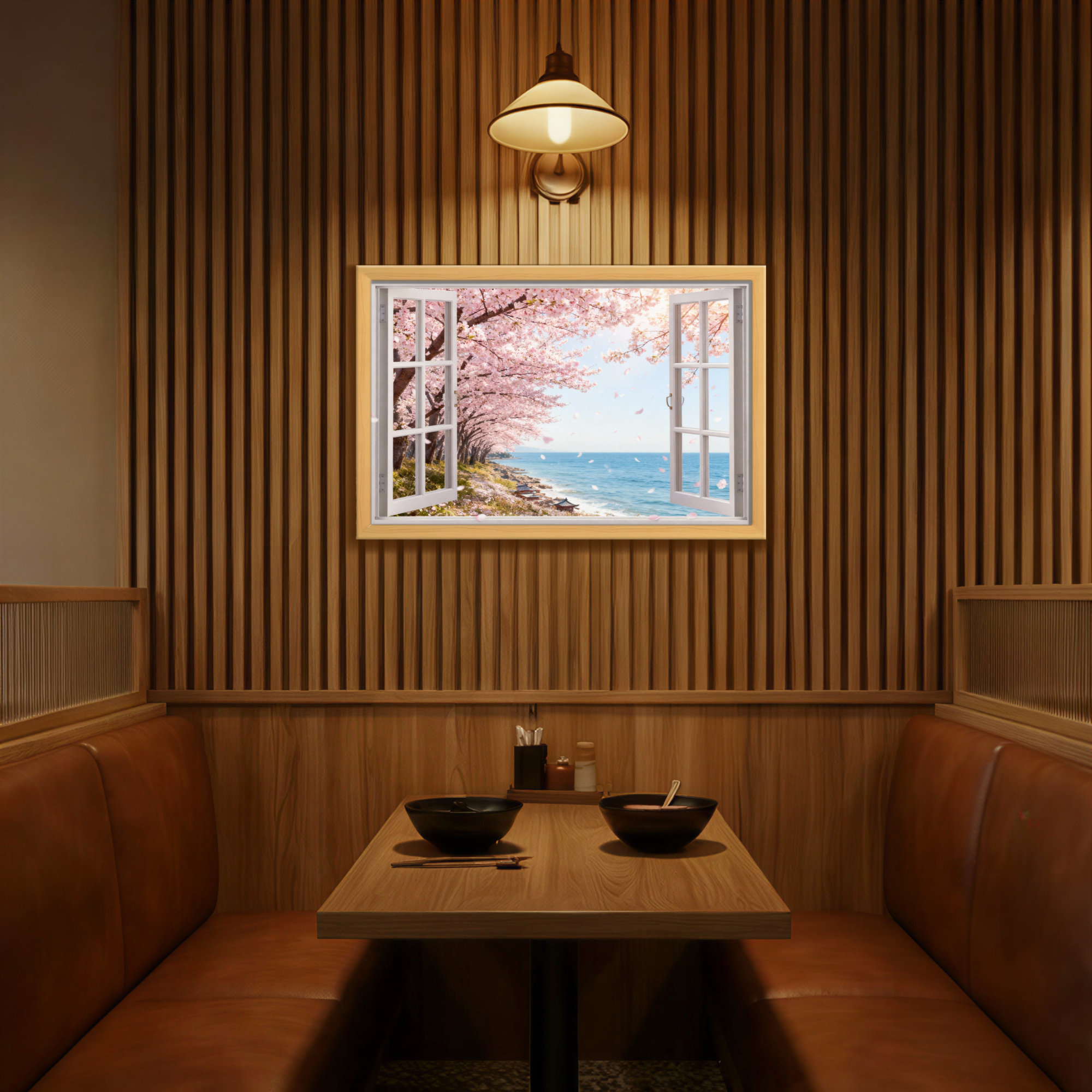 Winston Porter Landscape & Nature Cherry Blossom Beach Window View ...