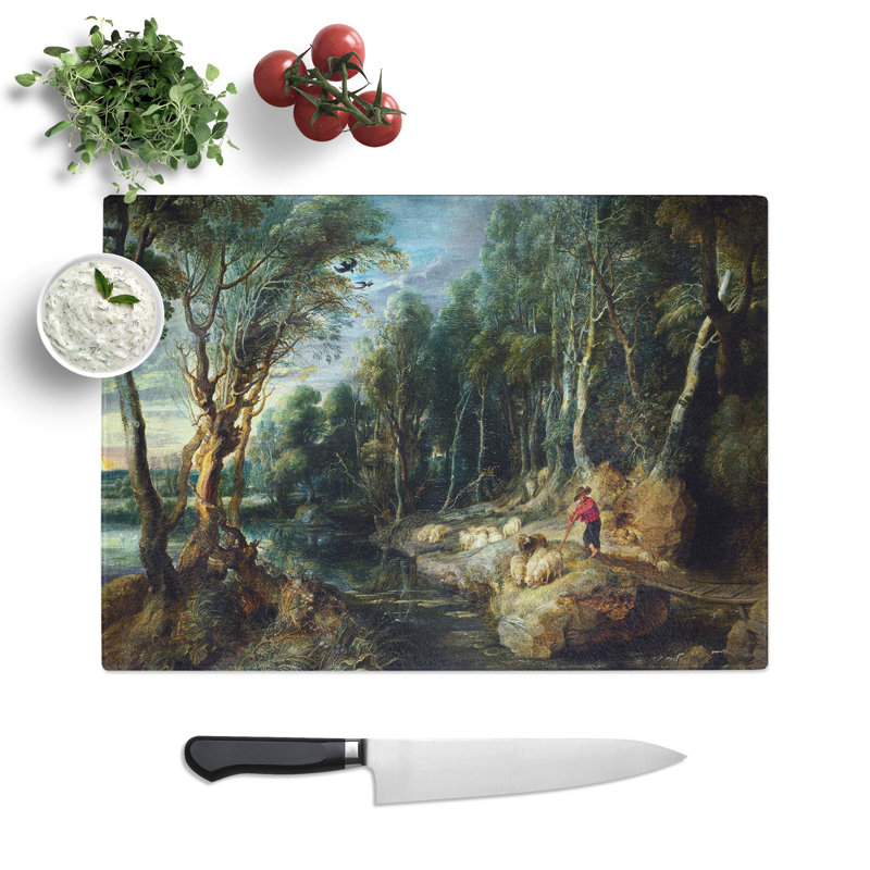 A Shepherd with His Flock by Peter Paul Rubens Chopping Board, 0.4cm H x 20cm W x 29cm L