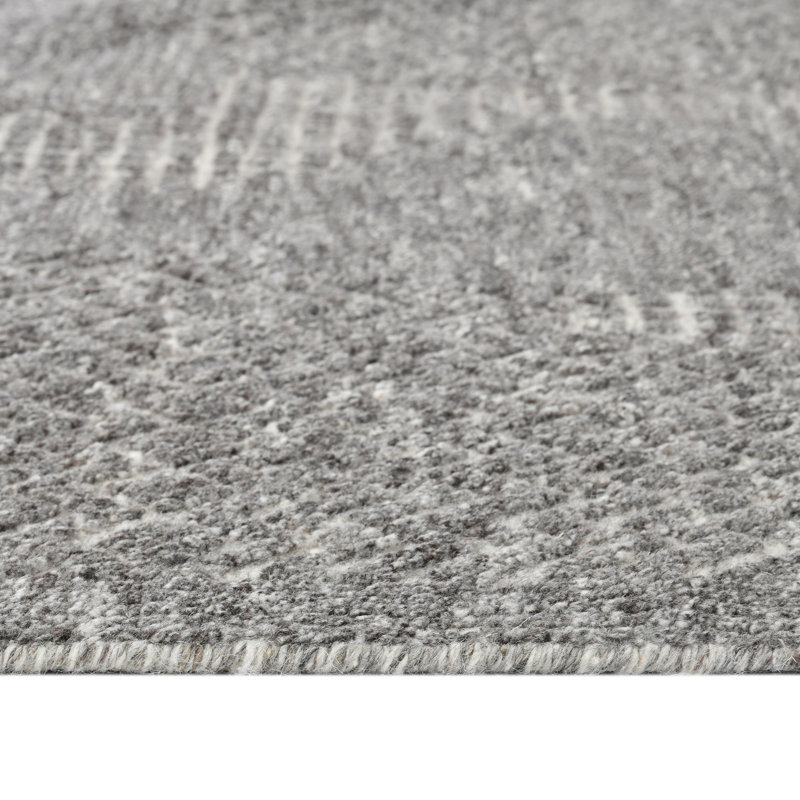 Arlington Moroccan Dark Gray Hand-Knotted Area Rug, Rectangle 10' x 14'