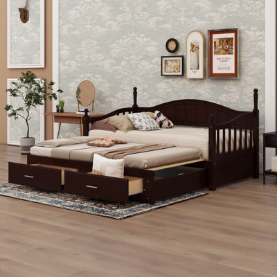 Charnisha Extendable Daybed with Two Storage Drawers