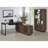 Black And Walnut L-Shape Office Computer Desk
