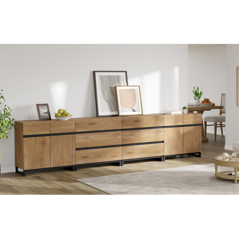 Dresser For Bedroom, Closet Organizers And Storage With Adjustable Shelves And 6 Drawers, Chest Of Drawers With Metal Base, Wooden Modern Dresser For Living Room, Hallway, Entryway