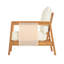 Fauteuil club d'extérieur en bois avec coussins