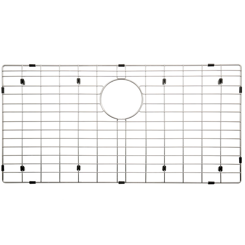 29.29-Inch x 15.39-Inch Stainless Steel Sink Grid with Rear Drain