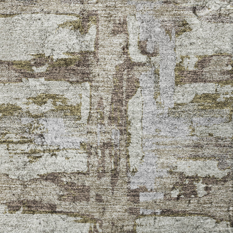 Tapis à rayures Dream Shag ADS745 lavable à la machine de qualité supérieure, Taupe, 3' x 5'