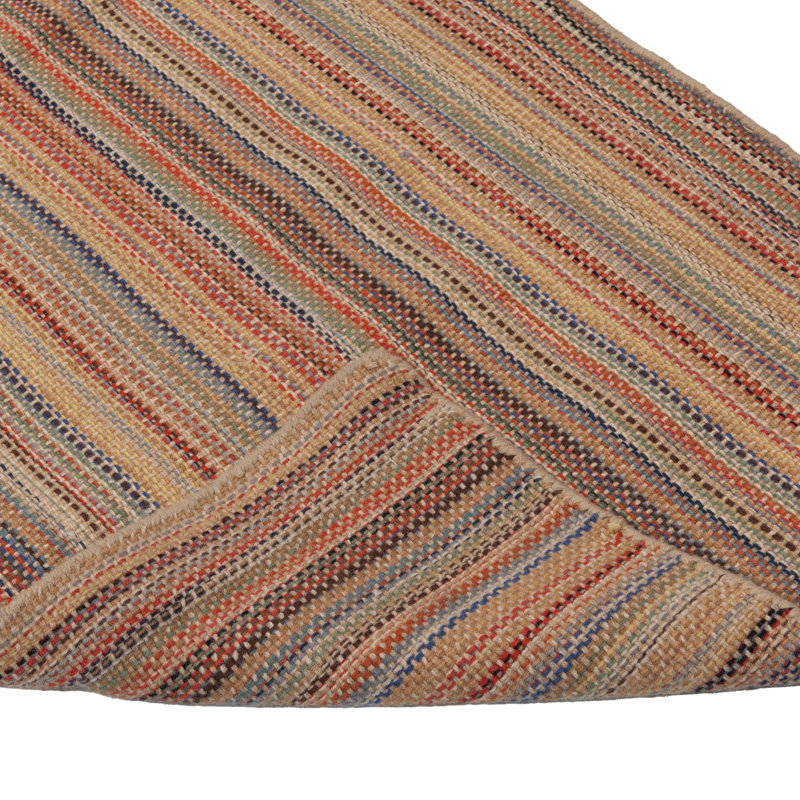 Multicolored Stripe Modern Tibetan Wool Runner - 2'9" X 30'