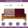 Textured Grid Stretchy Washable Box Cushion Futon Slipcover