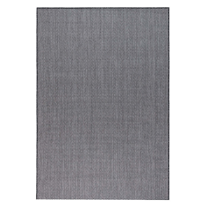 Tapis en jute / sisal en polypropylène noir Marquas, Rectangle 1 pi 8 po x 2 pi 8 po