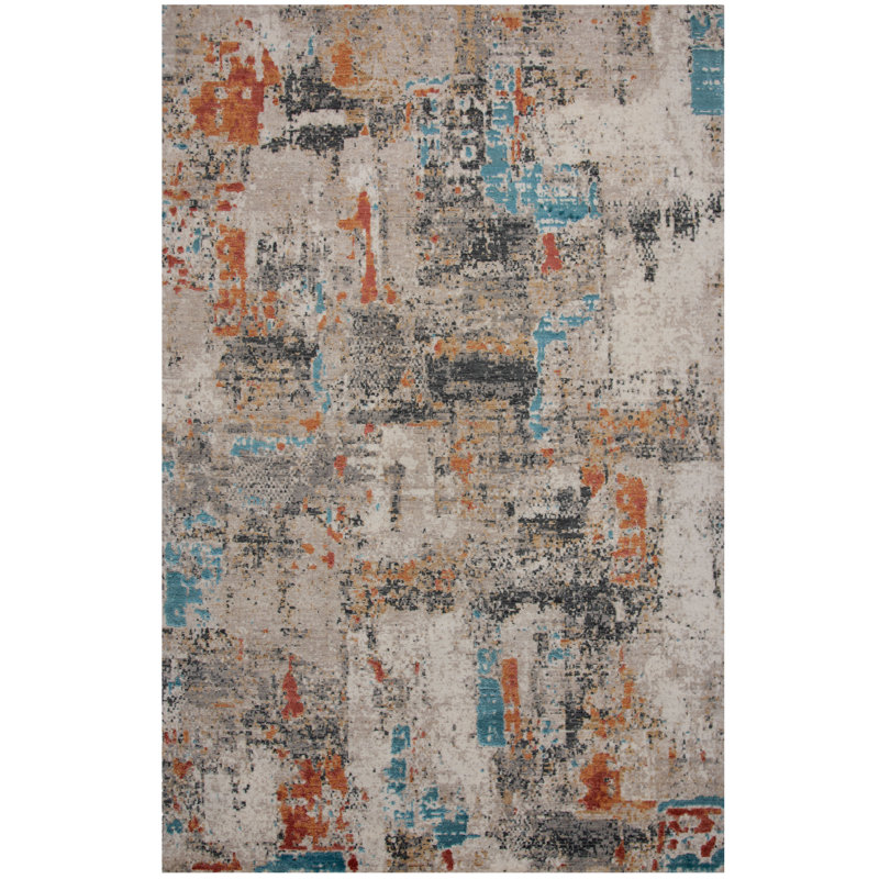 Tapis en laine tissé à la main / hybride, Rectangle de 5 pi x 8 pi
