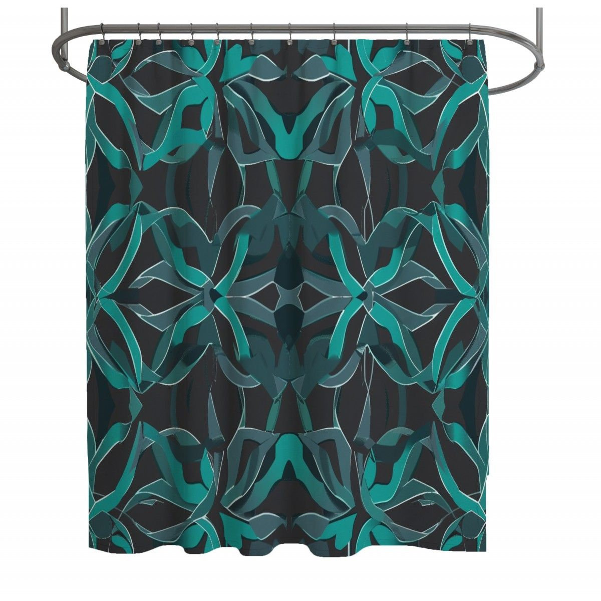 VisionDecor Curves Artwork Shower Curtain - Thumbnail 2