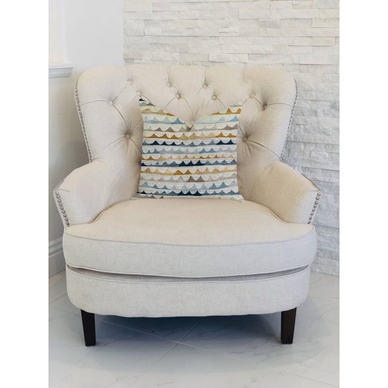 Caspian Geometric Indoor/Outdoor Reversible Throw Pillow, 20" x 20", Throw Pillow