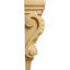 Petit corbeau en bois de pilastre Acanthus l 3 po x P 1 3/4 po x H 6 po (paquet de 6)-91124935