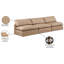 Canapé modulaire 120 po à accoudoirs carrés en similicuir-87149782