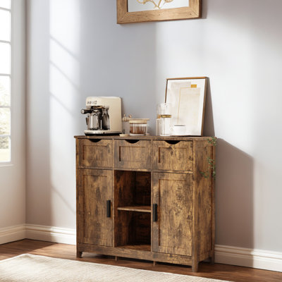 Storage Cabinets, Wooden Floor Cabinet with Drawers and Shelves Storage Cabinets,Accent Cabinet for Living Room, Bedroom,Bathroom Furniture Home Decor