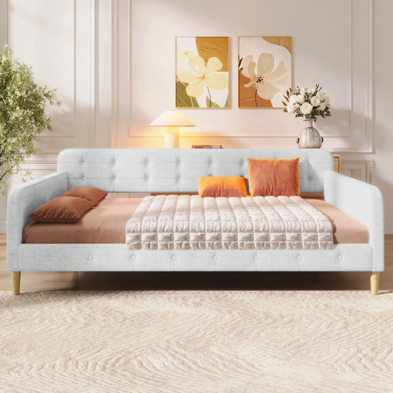 Lit de jour polyvalent rembourré de grande taille, solution de siège et de sommeil confortable pour les maisons modernes