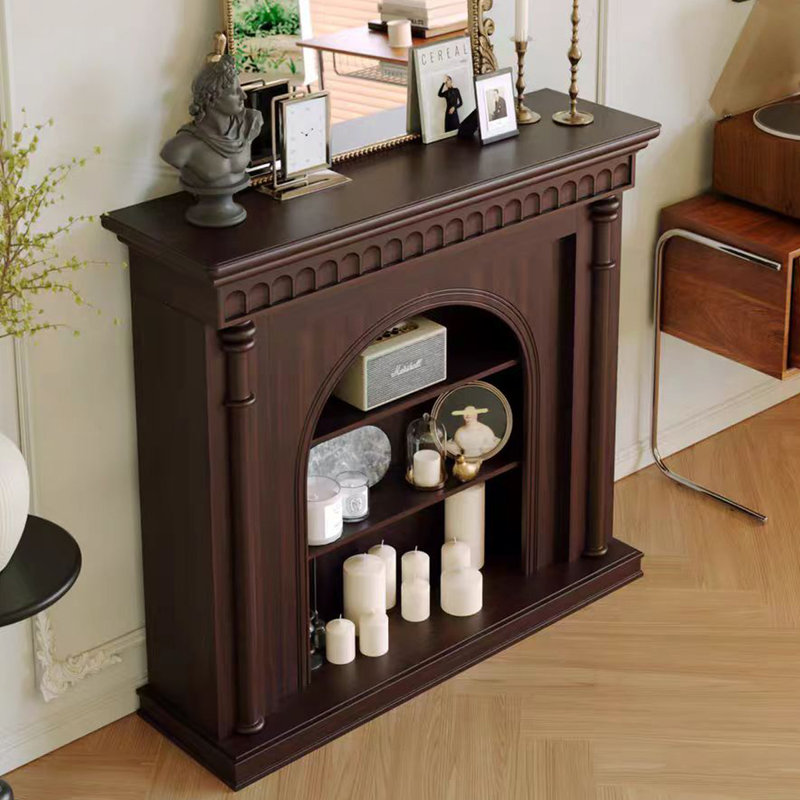 Foyer autoportant en bois massif Nut-Brown