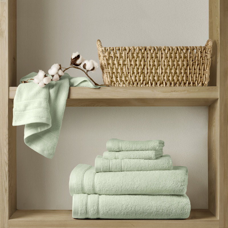 Ensemble de serviettes 100% coton 400GSM Essential, Écume de mer, écume de mer, Ensemble 6 serviettes de bain
