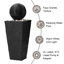 Harriman Weather Resistant Column Fountain with Light-787212473