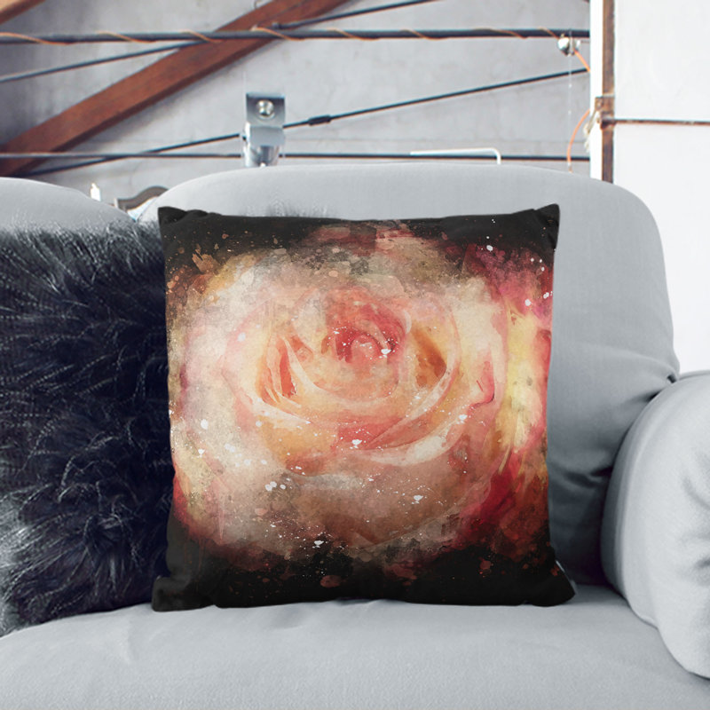 Square Throw Cushion, 55cm H x 55cm W x 20cm D, Black