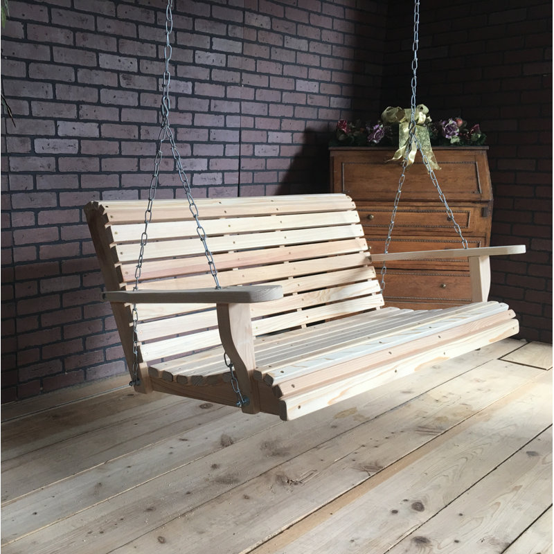 Mahowny 2 Person Porch Swing, Natural