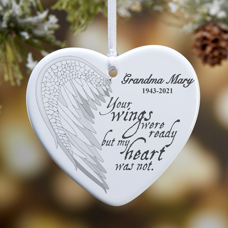 Porcelain Holiday Shaped Ornament, White, 3" H x 3" W x 1" D