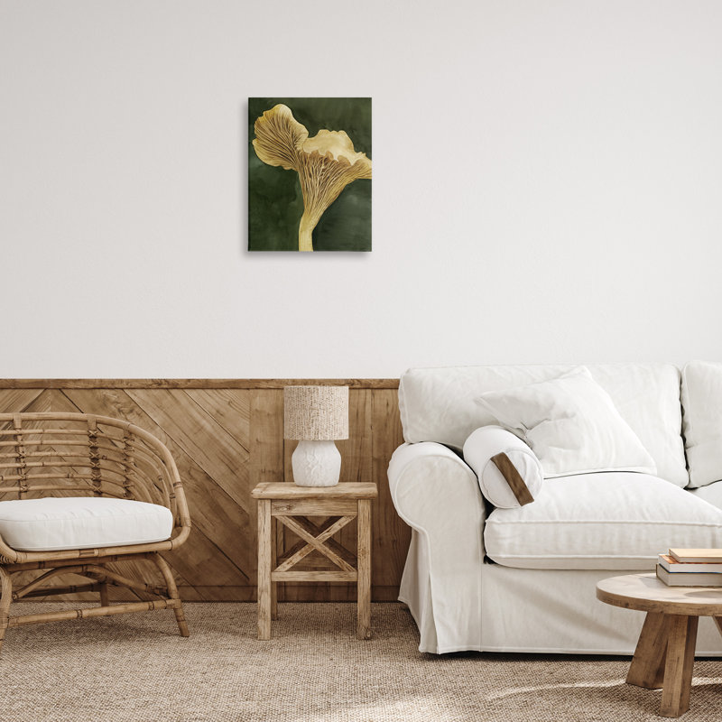 «Rustic Chantarelle Mushroom», art mural par Grace Popp, H 20 po x l 16 po