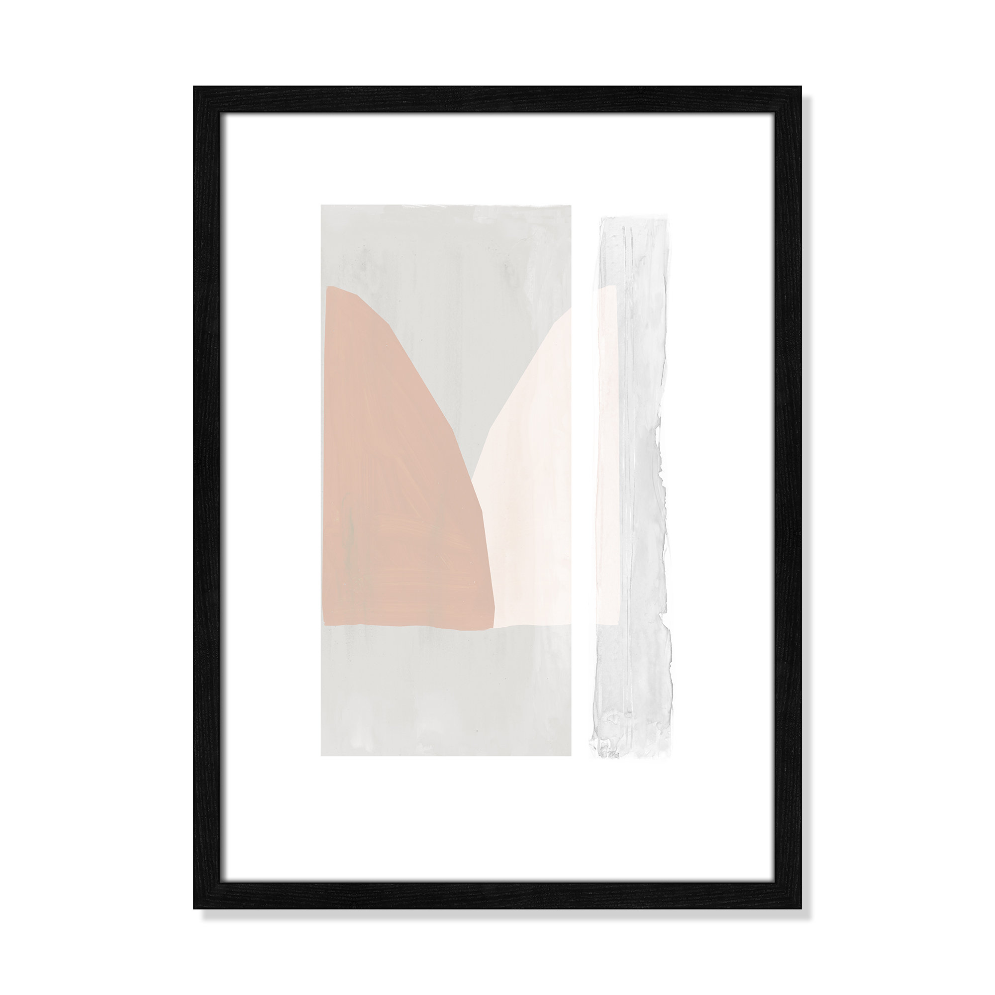 Soft and Light - Painting Print, 23" H x 17" W x 0.75" D, Black Wood Framed Paper
