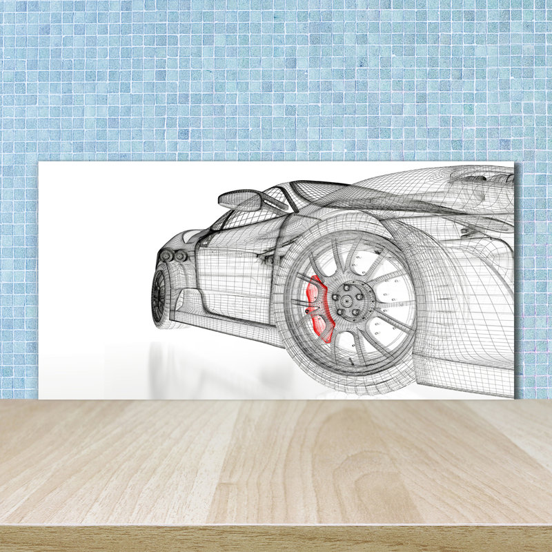 Alajiah 50cm W x 100cm L Glass Peel and Stick Panel