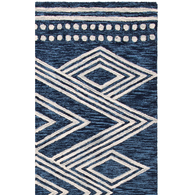 Tapis en laine touffeté à la main Vedika, Rectangle 6 pi x 9 pi